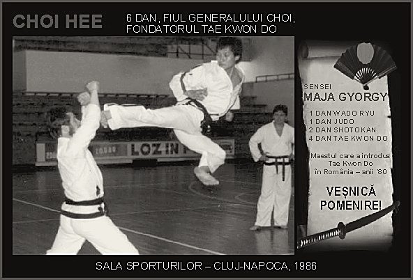 Choi Hee (6 Dan) — demonstrație la Sala Sporturilor Cluj, 1986